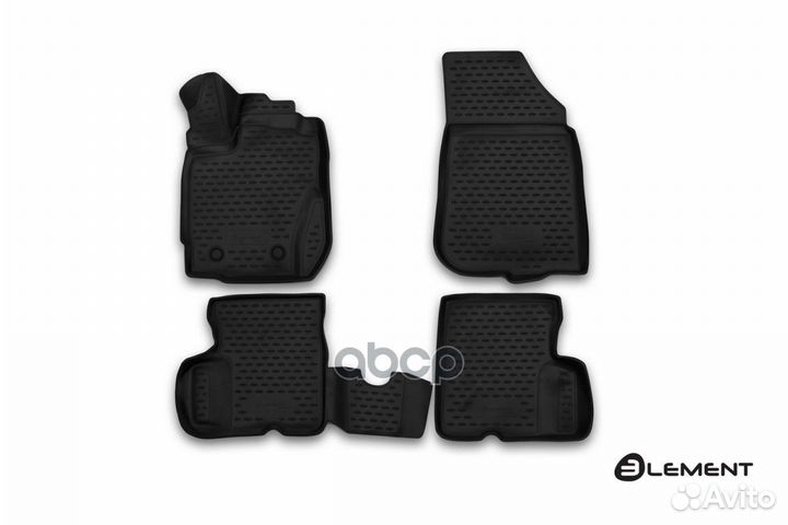 Коврики 3D в салон nissan Terrano, 2016, 4 шт