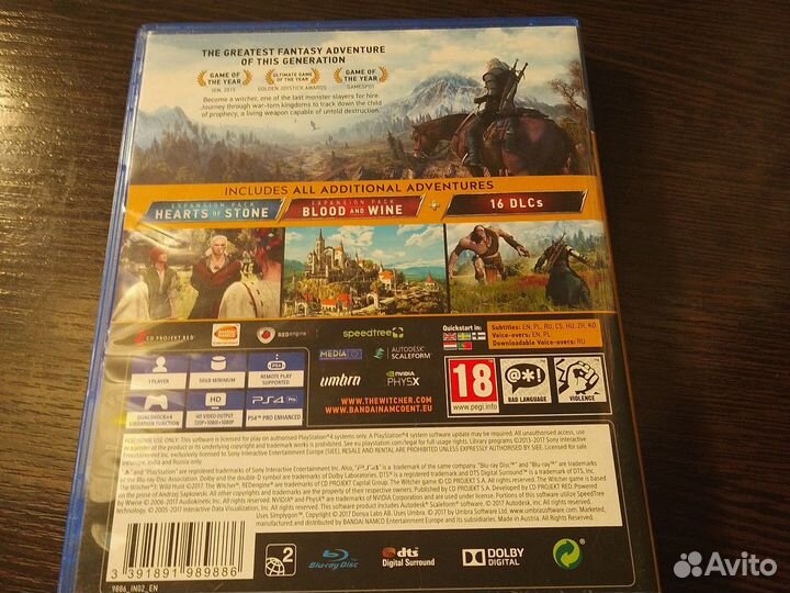 Игры для приставок ps4 The Witcher Wild Hunt 3