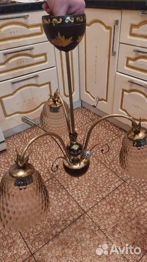 Люстра СССР трехрожковая