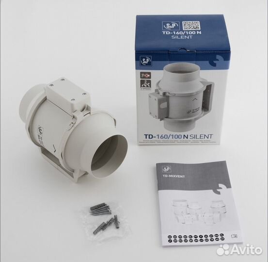 Вентилятор вытяжной канальный TD-160/100 N Silent