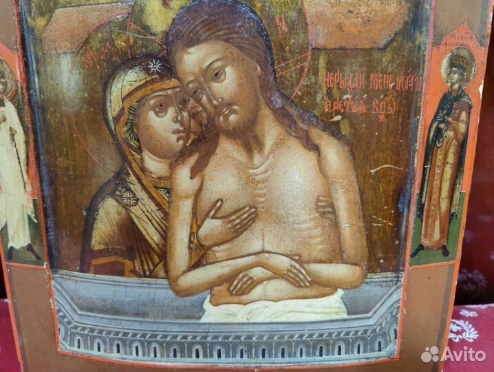 Икона Не рыдай мне мати старинная