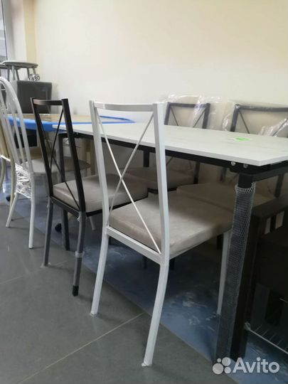 Стол стулья лофт