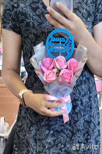 Мыльные букеты, розы, цветы из мыла, 1 сентября