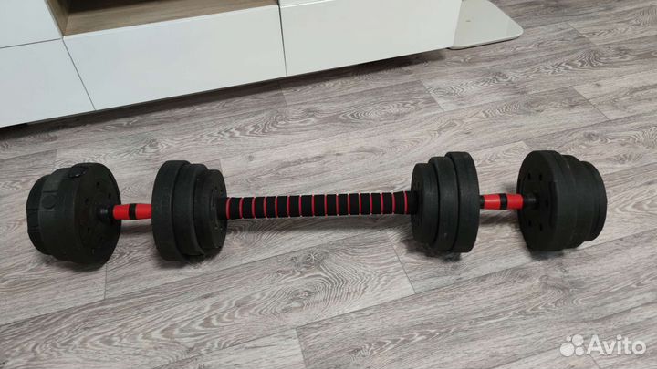 Новые Гантели по 10кг + гриф