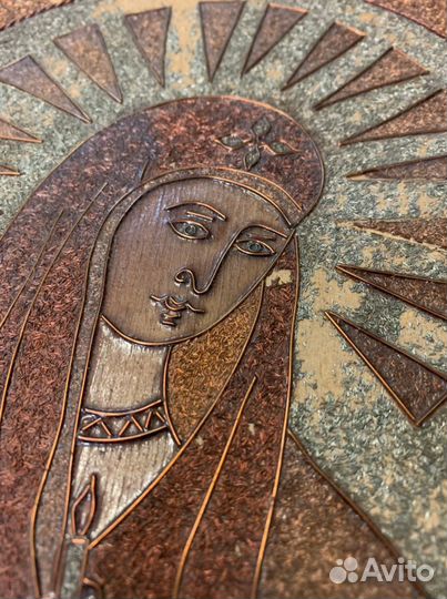 Икона пано редкость (медная стружка)