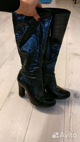 Сапоги кожаные 37-38рр