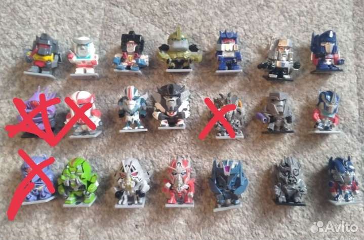 Трансферы фигурки на 30 лети франшизы