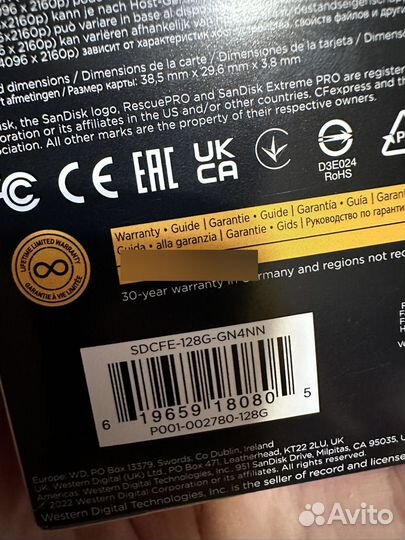 SanDisk CFexpress type b GN4NN 128Gb