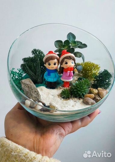 Флорариум в вазе Анабэль