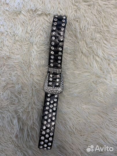 Ремень со стразами женский