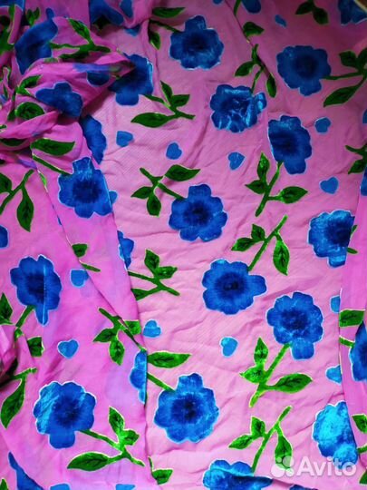 Ткань панбархат на шифоне СССР 03