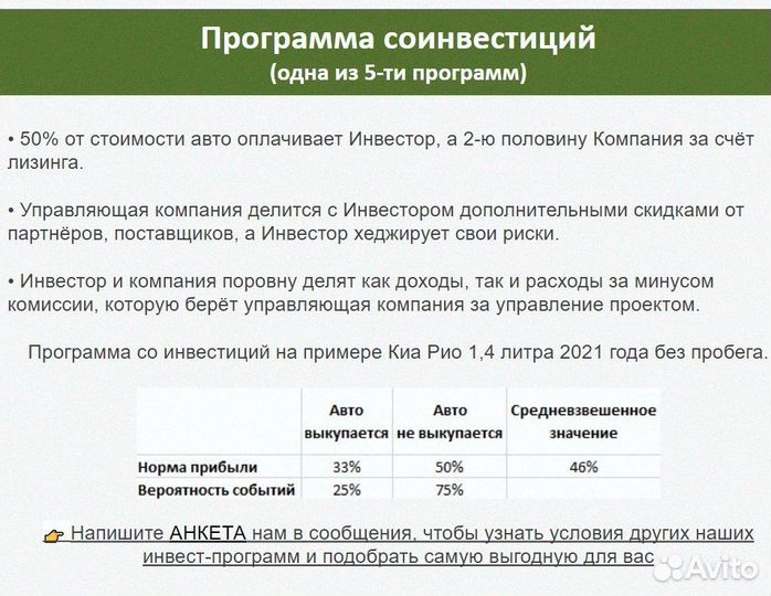 Ищу инвестиции под залог 29тр доход готовый бизнес