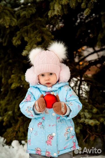 Шапка зимняя для девочки 46 48