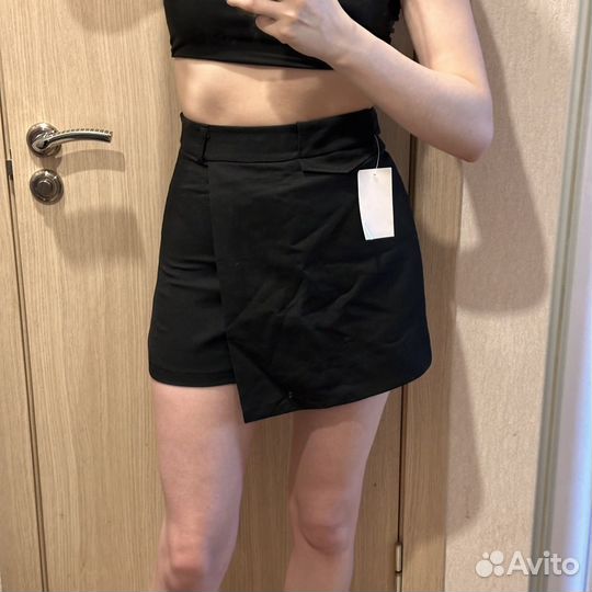 Юбка черная мини