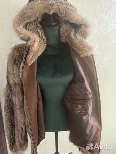 Шуба мужская из лисы