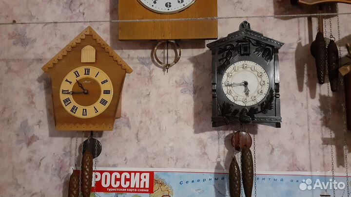 Часы с кукушкой Маяк,все настроены,оригинал СССР