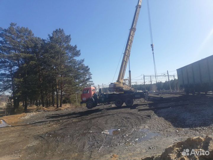 Аренда и услуги автокрана, 25 т, 21 м, с гуськом 9 м