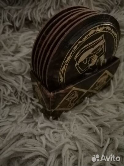 Подставки под стаканы Кожа тиснение