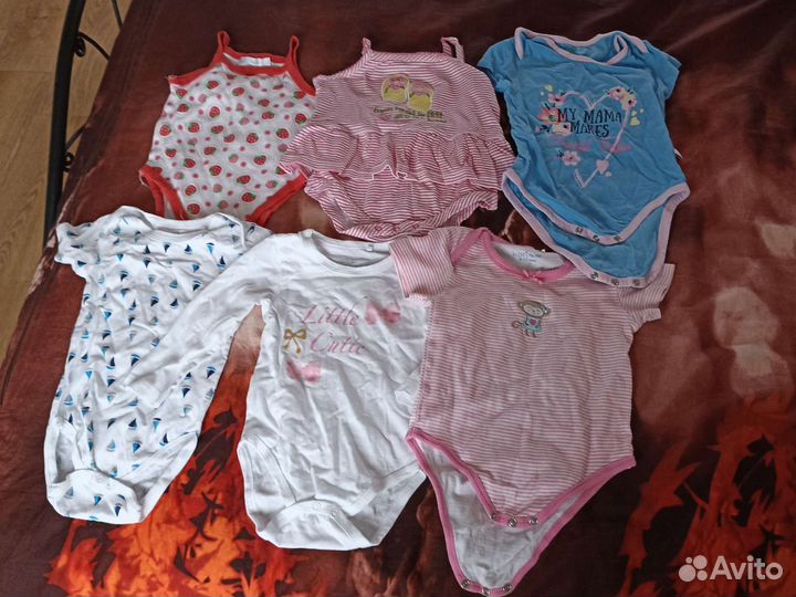 Одежда для девочки пакетом 9-12 мес