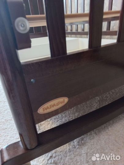 Детская кроватка с новым матрасом papaloni