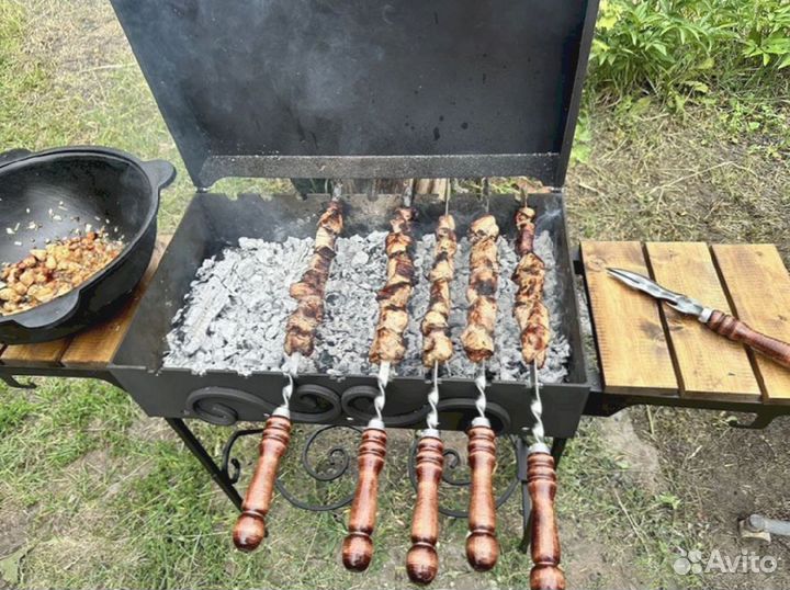 Гриль-Мангалы с крышкой из стали 4 мм