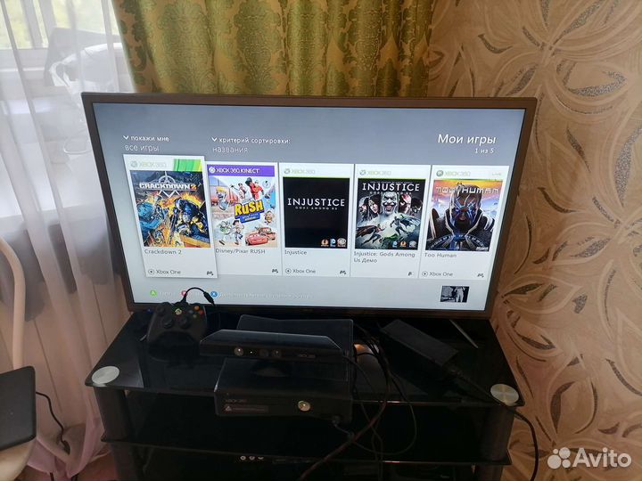 Xbox 360 S + kinect + игры