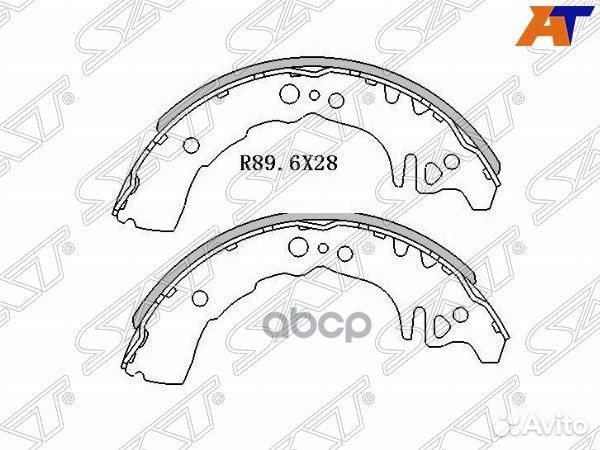 Колодки тормозные барабанные зад toyota vitz/PL