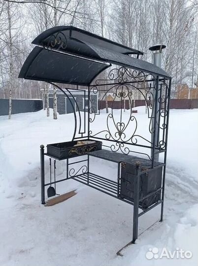 Мангал с печью