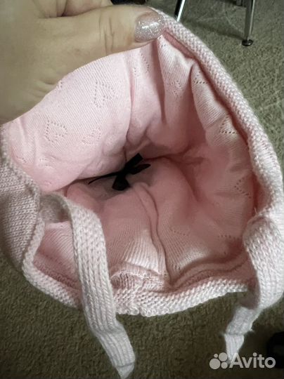 Шапка зимняя на девочку 1-3 года