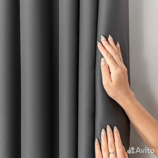 Комплект штор блэкаут Марсель Темно-серый