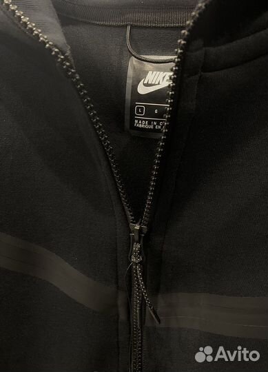 Зип худи Nike tech fleece черная