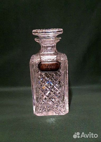 Графин хрусталь, серебро. Англия