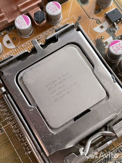 Материнская плата с процессором 775 сокет