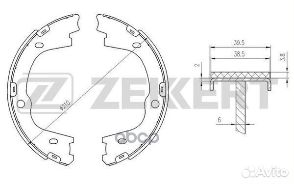 Колодки торм. бараб. задн. Hyundai ix55 08- bk