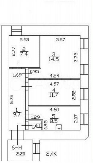 Ппа, Квартира, общежитие, Хостел, 52,7м