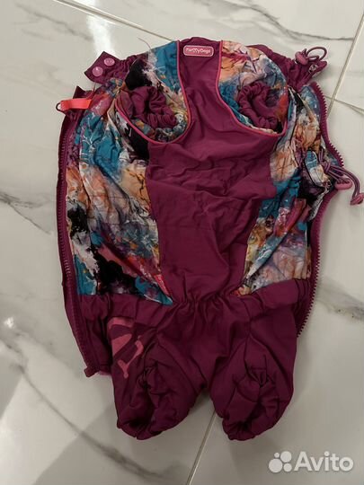 Комбинезон утепленный для таксы-девочки