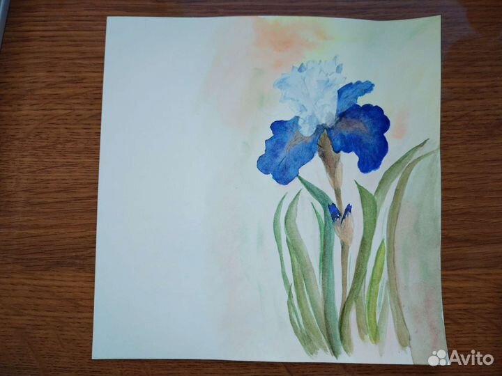 Открытка. Акварель. Картина акварелью