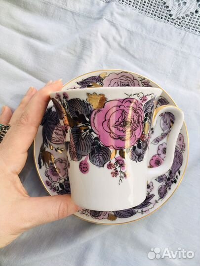 Чайная пара лфз СССР с дарственной надписью