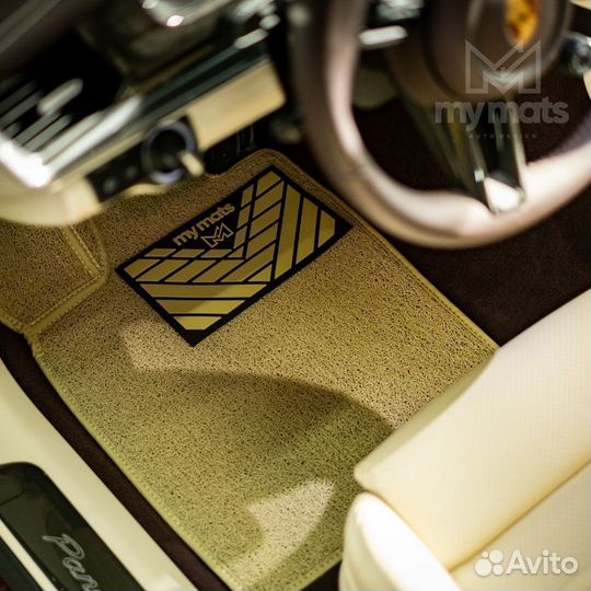 3D коврики из экокожи на Porsche в салон/багажник