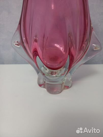 Ваза цветное стекло Чехословакия, СССР лзхс винтаж