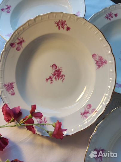 Тарелки глубокие Чехословакия фарфор раритет