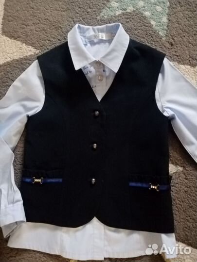 Школьная Форма жилет + блузка