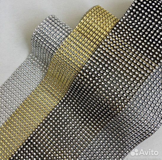 Лента имитация страз 1 метр