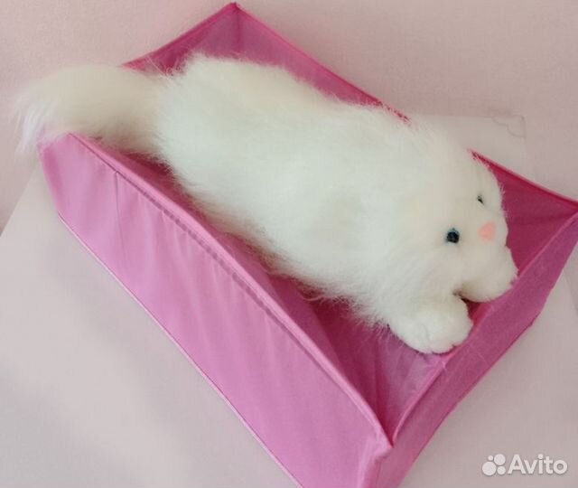 Мягкая игрушка белая кошка