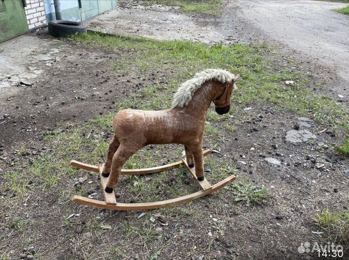 Лошадка качалка антикварная. Германия