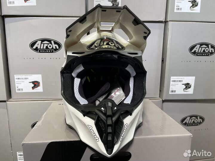 Кроссовый шлем Airoh twist 2.0 color white gloss