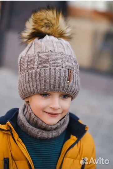 Комплект шапка и снуд. Новое, 4 цвета