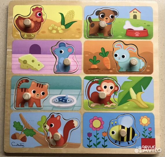 Рамка-вкладыш Кто что ест Goula + рамка Транспорт