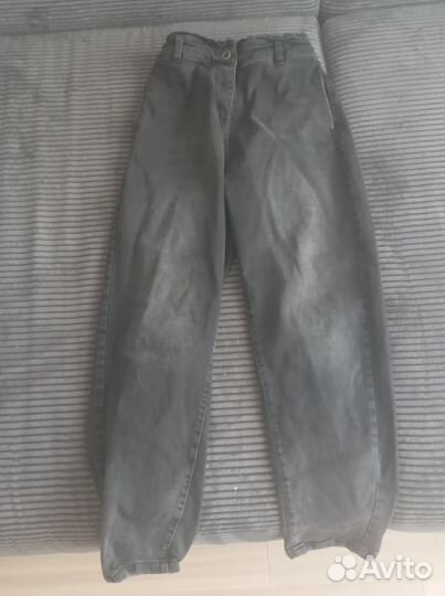 Джинсы мом черные 44/164