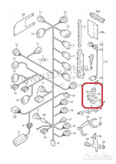 Кронштейн проводки Volkswagen Jetta 162 caxa